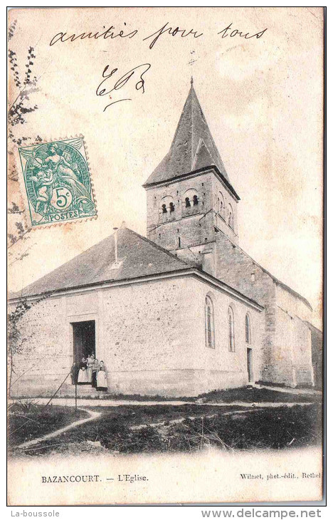 51 BAZANCOURT - L'église - Bazancourt