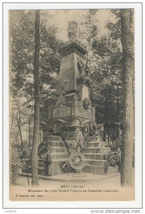 57 - Metz        Monument Des 7.000 Soldats Français Au Cimetière Chambière - Metz