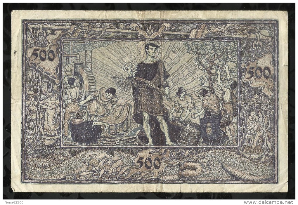 ALLEMAGNE .   BILLET DE 500  MARK .1922  . - 500 Mark