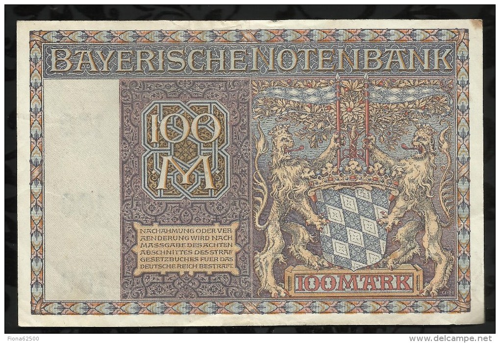 ALLEMAGNE .   BILLET DE 100  MARK .1922  . - 100 Mark