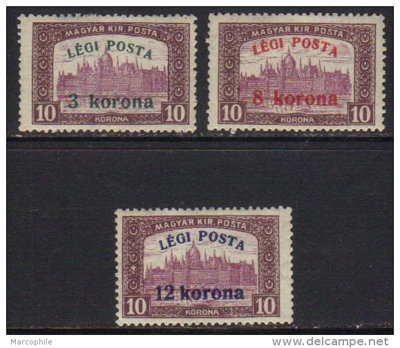 HONGRIE / 1920 POSTE AERIENNE # 3 A 5  * / COTE 7.50 EUROS (ref T1858) - Unused Stamps