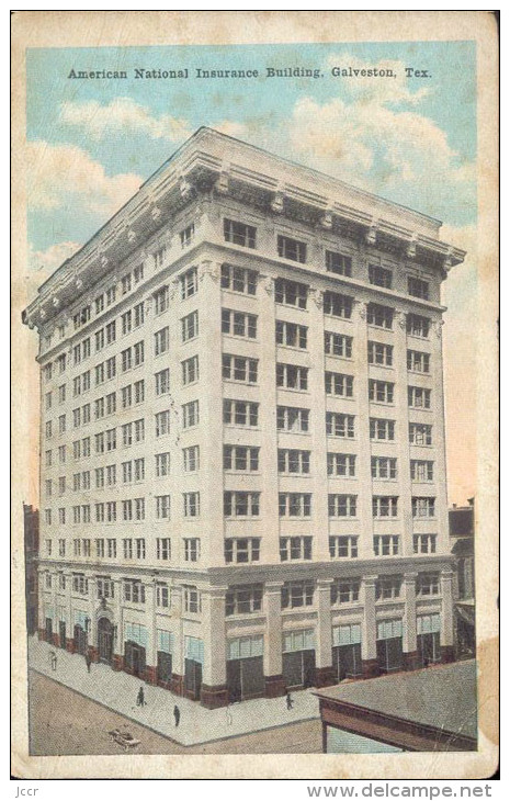 Carte Postale Ancienne (Post Card) - American National Insurance Building, Galveston, Tex. (U.S.A.)(Etats-Unis) - Galveston