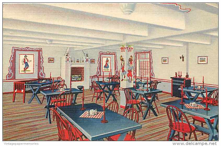 225727-Kansas, Pittsburg, Hotel Besse, Svenska Rummet, Swedish Room, Interior, Linen Postcard, 1949 PM, Curteich - Wichita