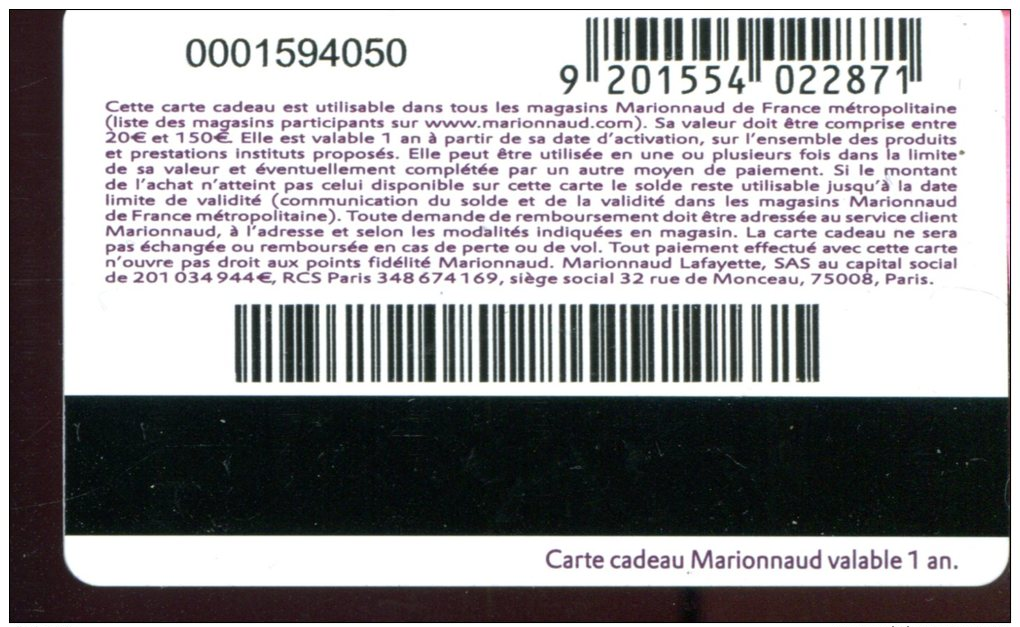 CD4524   CARTE CADEAU  A VOIR  FRANCE - Gift Cards