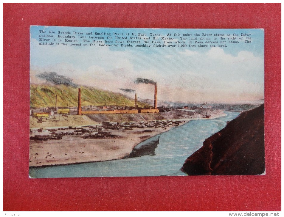 Texas> El Paso Rio Grand River & Smelting Plant Ref 1581 - El Paso