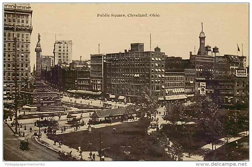 224065-Ohio, Cleveland, Public Square, Norwood Souvenir Co - Cleveland