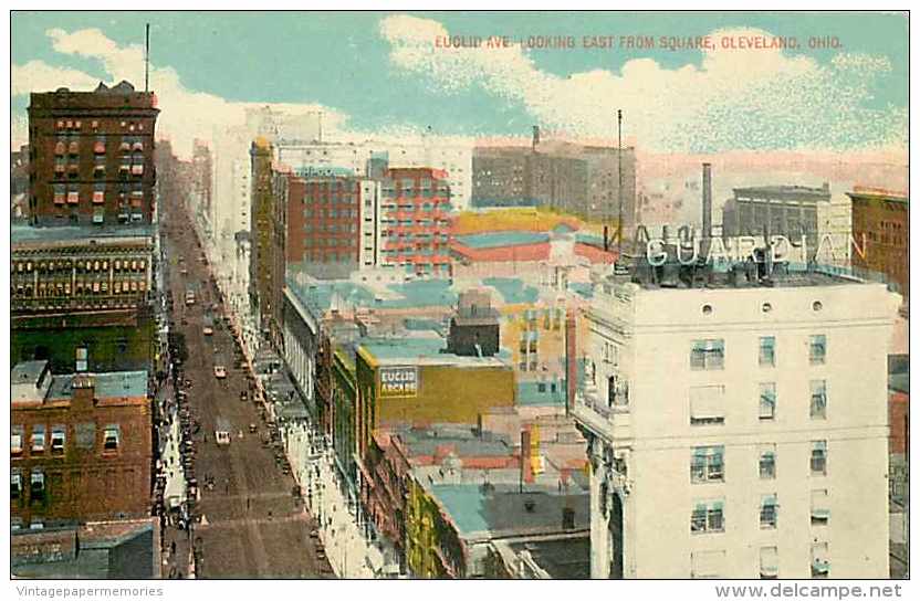 224067-Ohio, Cleveland, Euclid Avenue, Looking East From The Square, Wm Frank No 4374-33 - Cleveland