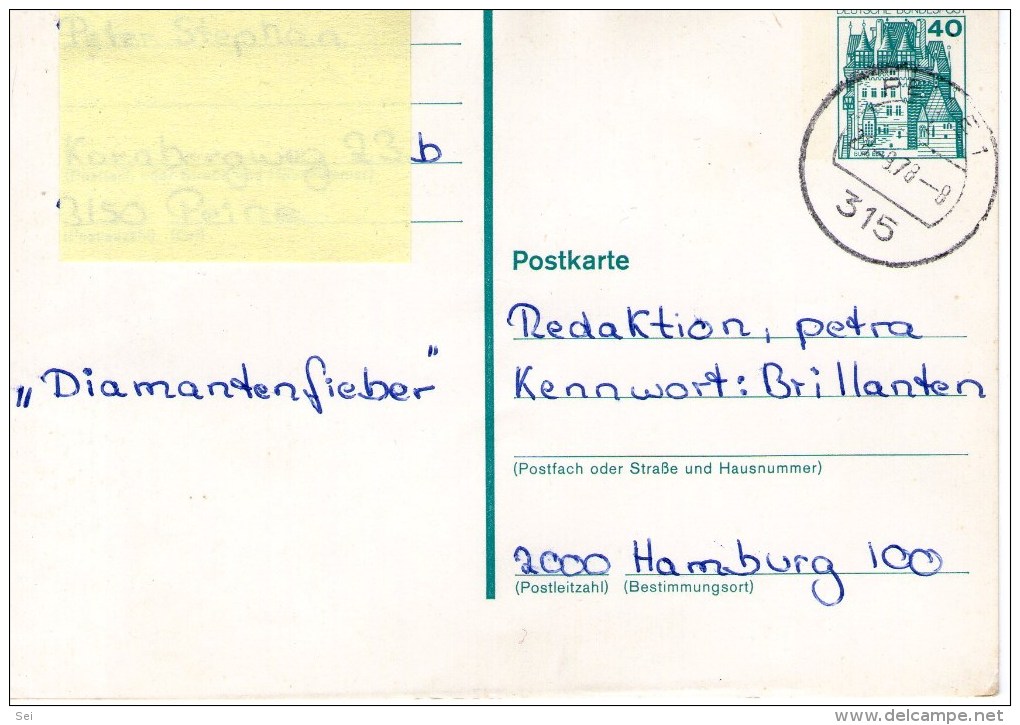 A 909 -  Europa Germania Peine Intero Postale - Peine