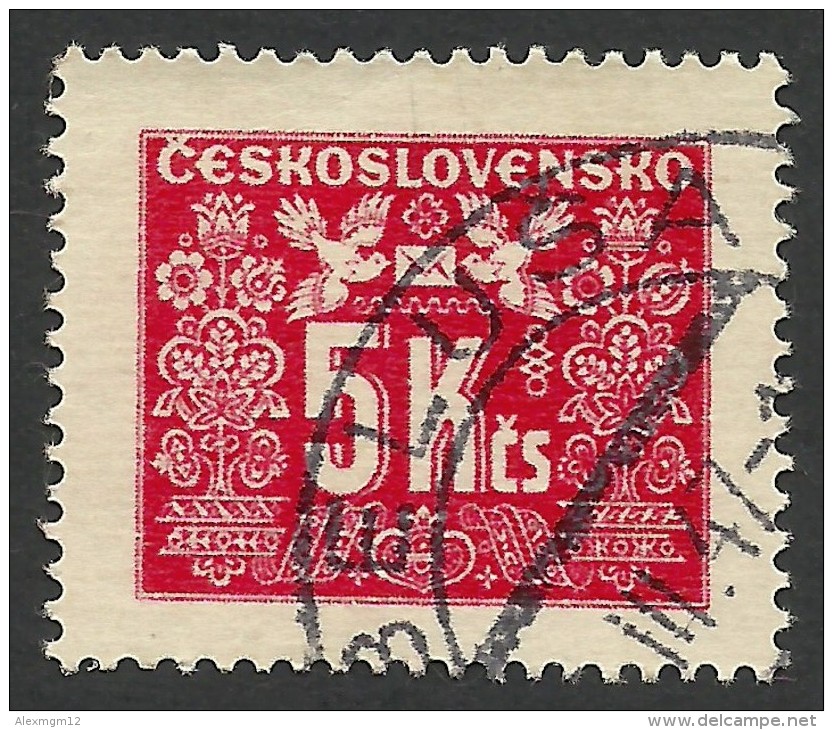 Czechoslovakia, 5 K. 1946, Sc # J80, Mi # 77, Used - Postage Due