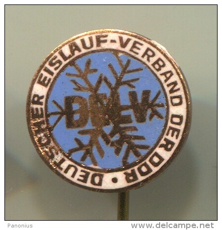 East Germany (DDR) - Figure Skating, Federation, Enamel, Vintage Pin, Badge - Patinaje Artístico