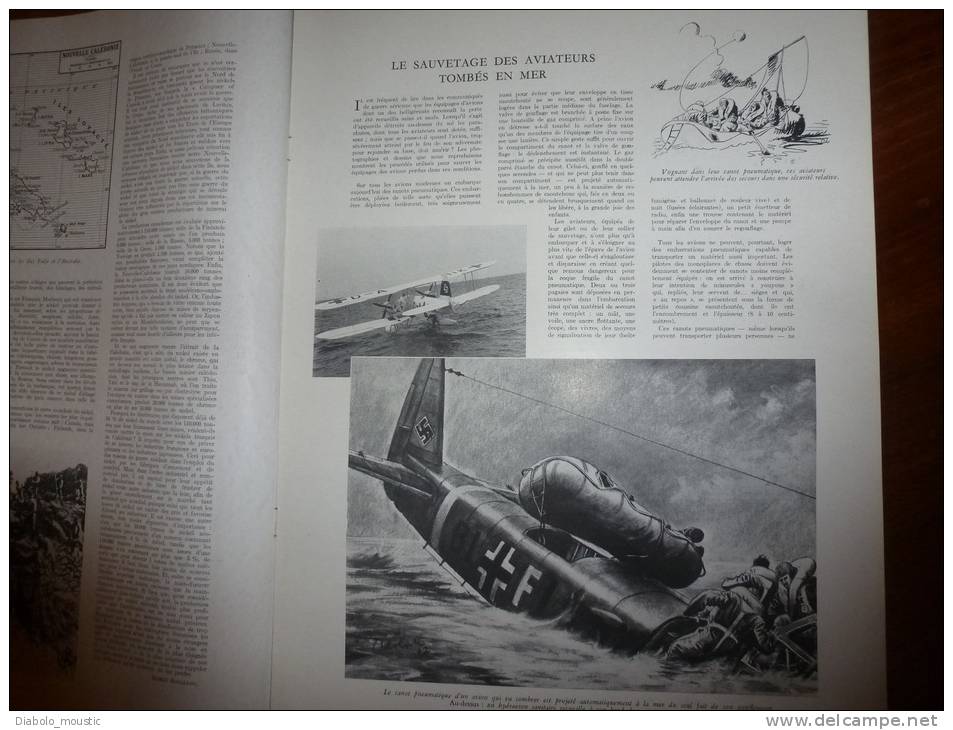 9 Mai 1942 : PARIS Sous Les Bombes Anglaises ; Sauvetage Aviateurs Allemands ; Massenet ;L'ordre Nouveau Des Monitrices - L'Illustration