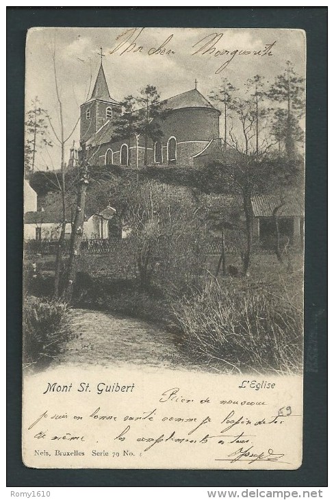 Mont St. Guibert. L'Eglise. Nels Série 79, N°4. Année 1904. - Mont-Saint-Guibert