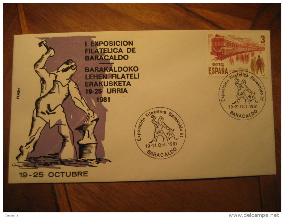 Baracaldo Vizcaya 1981 Exposicion Filatelica Cancel Cover Euzkadi Spain Espa&ntilde;a - Storia Postale