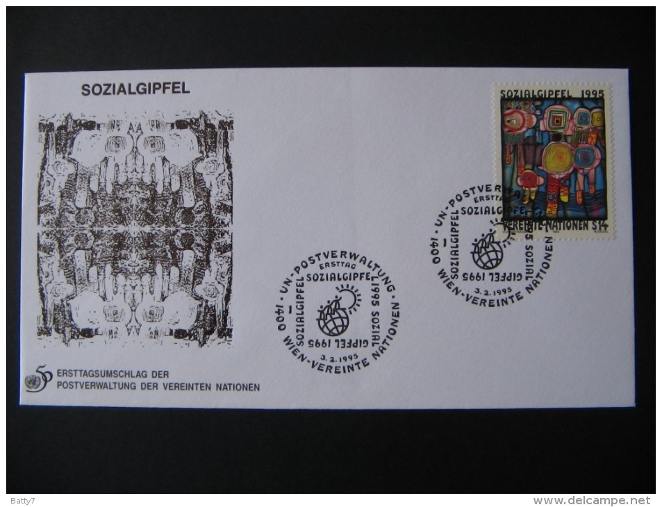 NAZIONI UNITE 1995  VIENNA - SOZIALGIPFEL - FDC