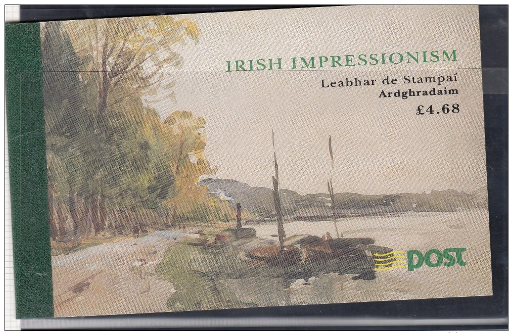 1993 IRISH IMPRESIONIST ART PAINTINGS PRESTIGE BOOKLET SG SB44 MINT - Markenheftchen