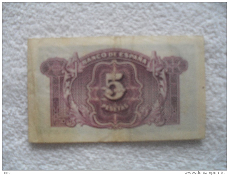 Billet De  5  Peseta De 1935  DL  607.458 - Autres & Non Classés