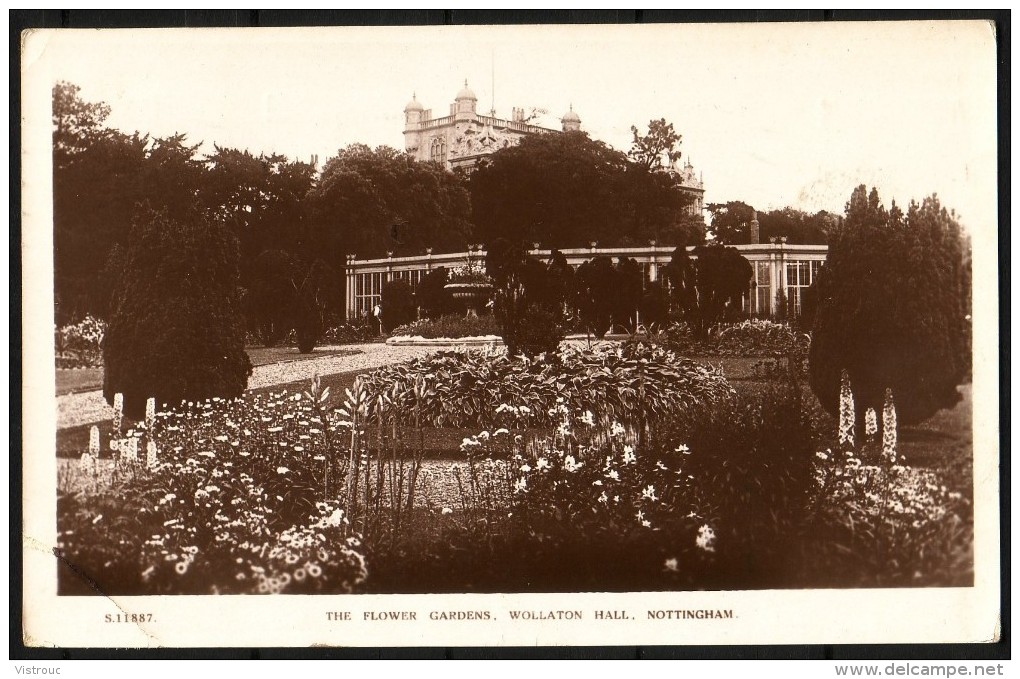 NOTTINGHAM - The Flower Gardens - Wollaton Hall - Circulated - Circulé - Gelaufen - Year/Année: 1923 - Nottingham