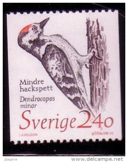 PROTECTED BIRDS - LESSER SPTTED WOOD-PECKER KLEINSPECHT PIC PIVERT -  SWEDEN  SCHWEDEN SUEDE 1989 MNH MI 1522 - Songbirds & Tree Dwellers