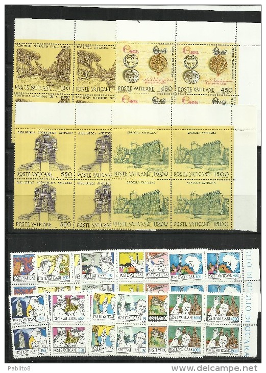 VATICANO VATIKAN VATICAN 1984 COMPLETE YEAR BLOCK OF 4 ANNATA COMPLETA IN QUARTINA MNH - Volledige Jaargang