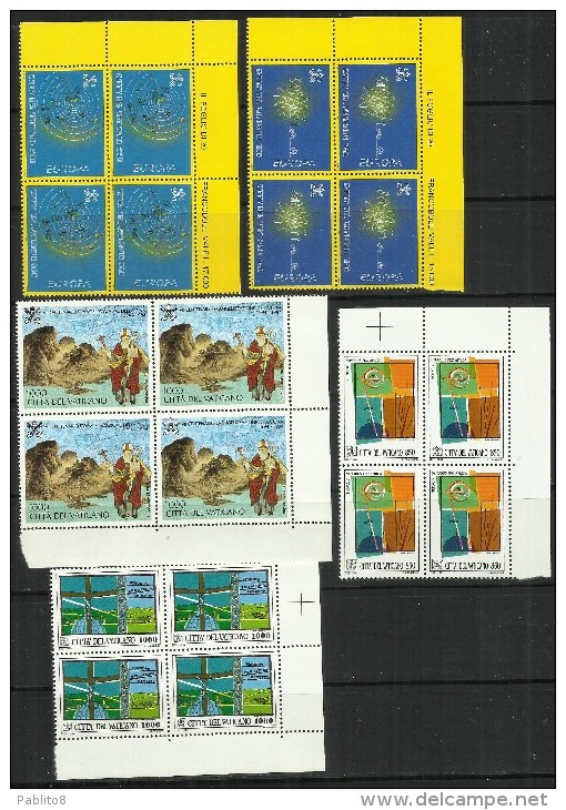 VATICANO VATIKAN VATICAN 1993 COMPLETE YEAR BLOCK OF 4 ANNATA COMPLETA IN QUARTINA MNH - Volledige Jaargang