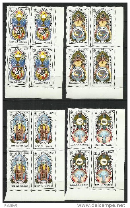 VATICANO VATIKAN VATICAN 1997 COMPLETE YEAR BLOCK OF 4 ANNATA COMPLETA IN QUARTINA MNH - Volledige Jaargang