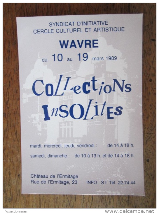 WAVRE COLLECTIONS INSOLITES 1989 - Wavre