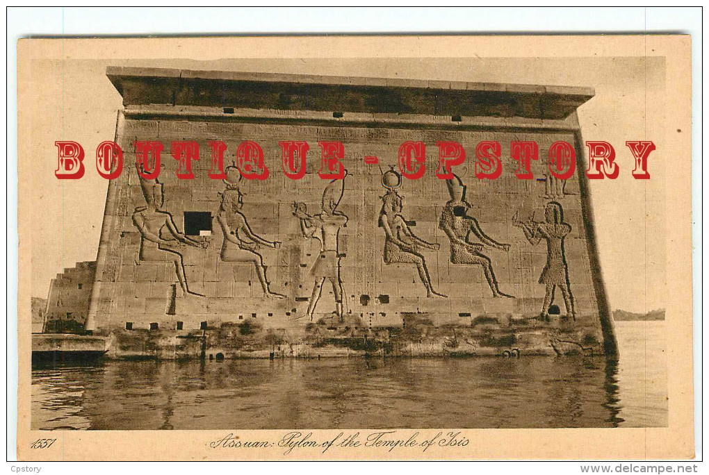 EGYPT - LEHNERT & LANDROCK  N° 1551 - ASSUAN - PYLONS OF THE TEMPLE OF ISIS - PHOTOGRAPHE - Assuan