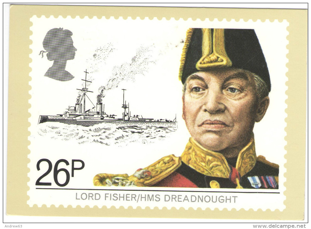 REGNO UNITO - UNITED KINGDOM - GREAT BRITAIN - GB - 1982 - MARITIME HERITAGE - Lord Fisher / HMS Dreadnought - Hounsl... - 1981-90 Ediciones Decimales