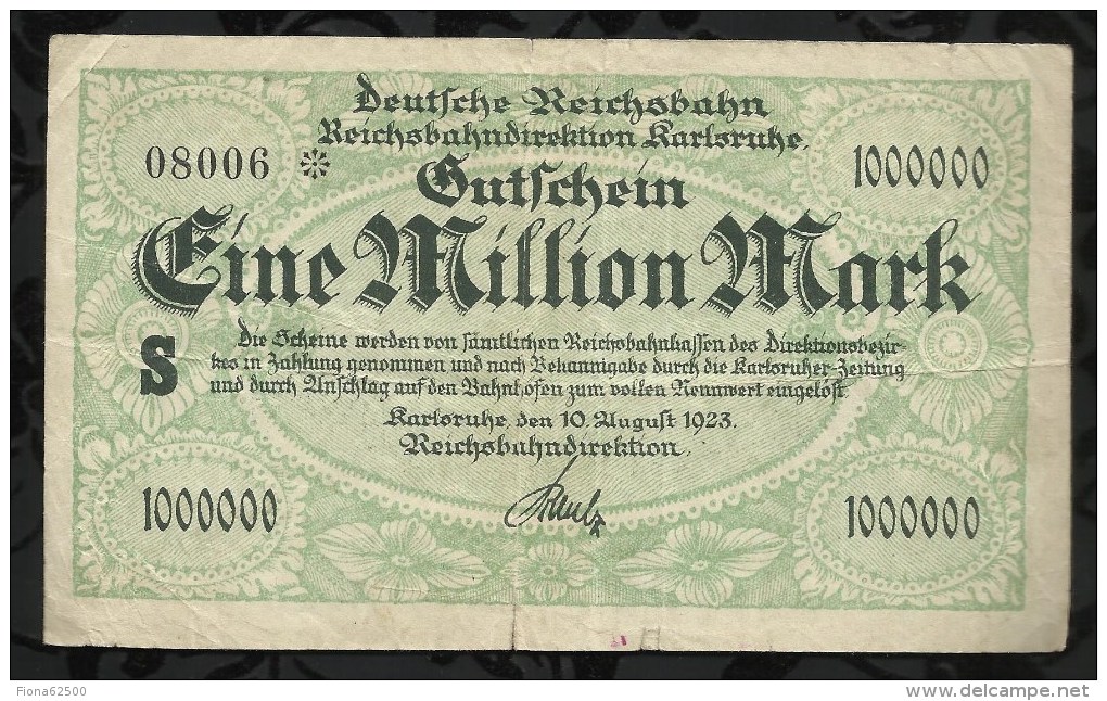 ALLEMAGNE .   BILLET DE 5 MILLION  MARK .1923  . - 5 Miljoen Mark