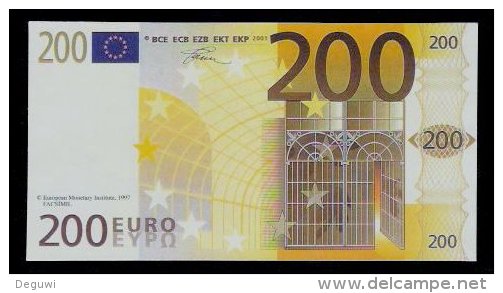 Polymer-Test Note "EMI 1997 FACSIMIL" 200 EURO, Euro Size, Beids. Druck, RRR, UNC - Autres & Non Classés