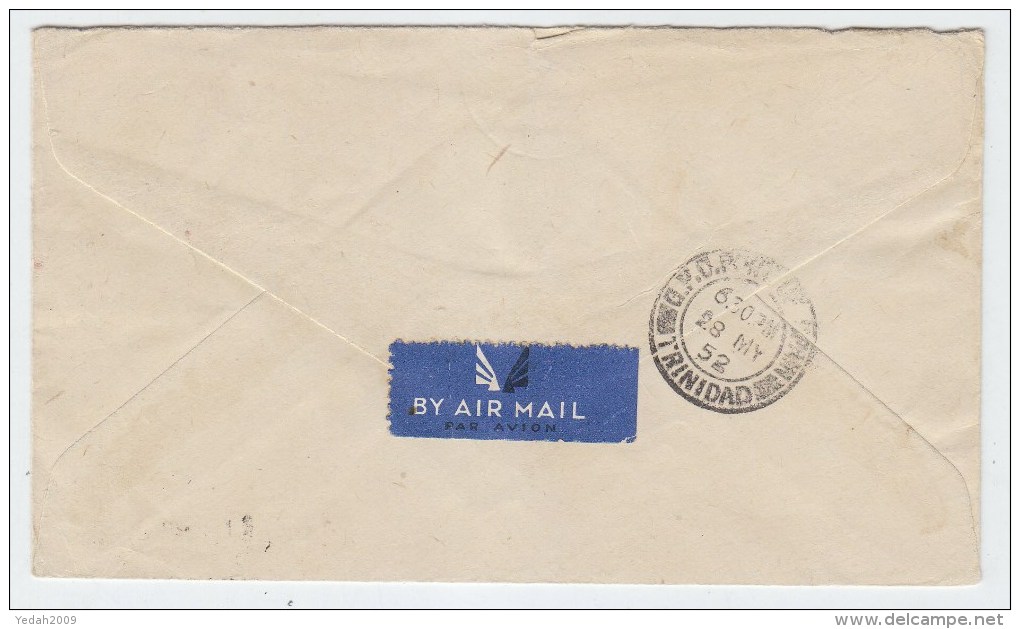 South Africa/Trinidad AIRMAIL COVER 1952 - Other & Unclassified