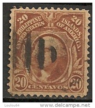 Timbres - Amérique - Possessions - Philippines - 1906-1914 - 20 Centavos - - Filipinas