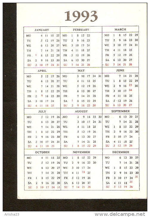 1993 Walt Disney Donald Duck Disneyana Collectibles Calendar - Small : 1991-00