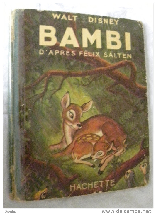 BAMBI Walt Disney D'après FELIX SALTEN Hachette 1949 -  Enfantina Livre Enfant - Hachette