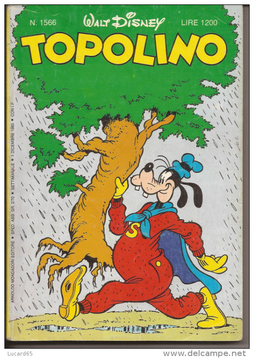 TOPOLINO N. 1566 - 1 DICEMBRE1985 - Disney