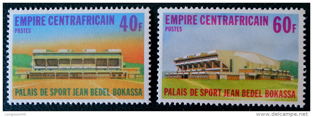 PALAIS DES SPORTS BOKASSA 1978 - NEUFS ** - YT 340/41 - MI 549/50 - Repubblica Centroafricana