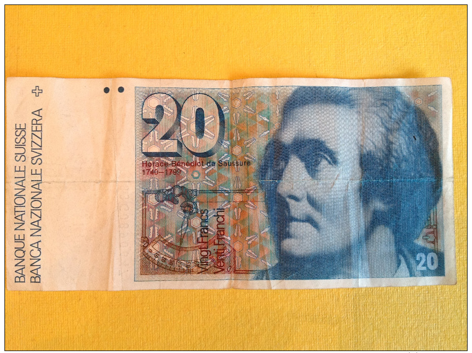 Billet Suisse 20 Francs Saussure - Suisse