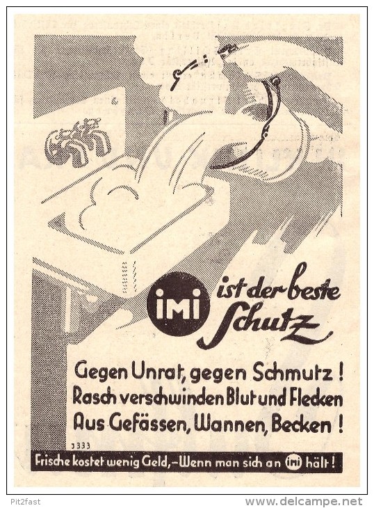 Original Werbung - 1935 , IMI , Spülmittel !!! - Publicités