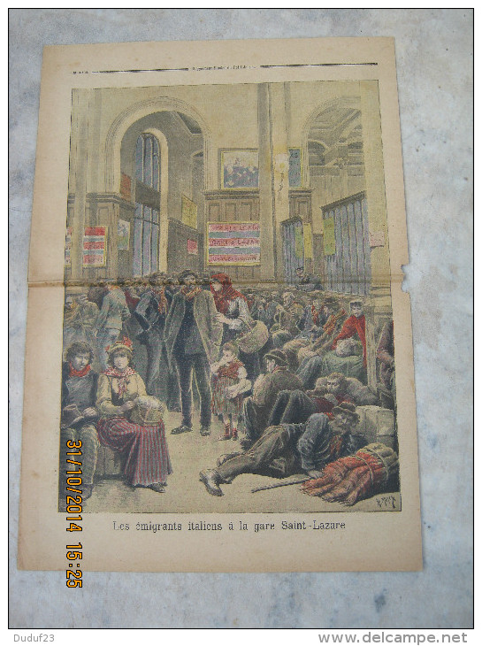 PETIT JOURNAL 280 29/03/1896  SA MAJESTE TAITOU IMPERATRICE ABYSSYNIE- EMIGRANTS ITALIENS GARE SAINT- LAZARE - 1850 - 1899