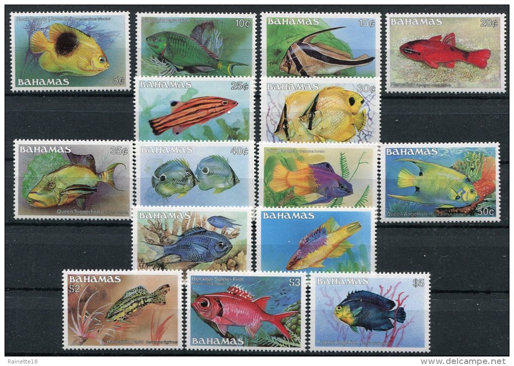 Bahamas                              602/616  **      Poissons/fishes - 1963-1973 Autonomie Interne