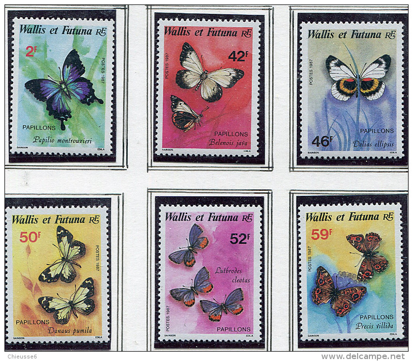(cl 31 - P7) Wallis Et Futuna ** N° 353 à 358 - Papillons - - Unused Stamps