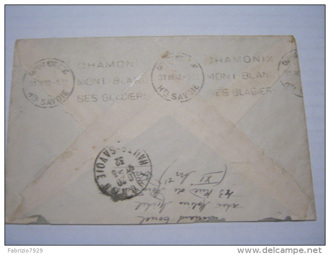 F3 FRANCE FRANCIA - 1932 PARIS 1 RUE DE LA BOURSE 50 CENT. X CHAMONIX BORSA ECONOMIA COMMERCIO AZIONI MUSEE COGNAC VINO - Storia Postale