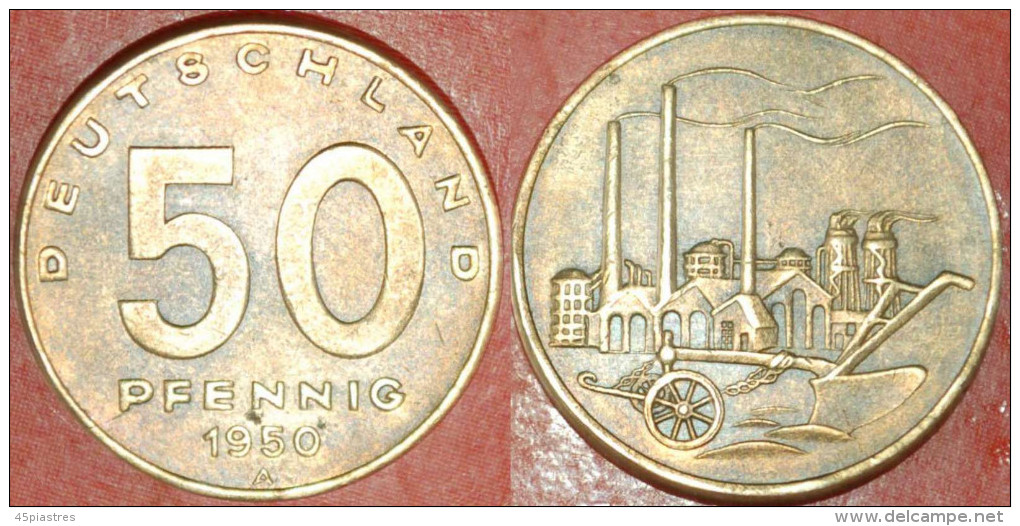 &#9733; INDUSTRY &#9733;GERMANY&#9733; 50 PFENNIG 1950 BERLIN!  LOW START&#9733;NO RESERVE! - 50 Pfennig