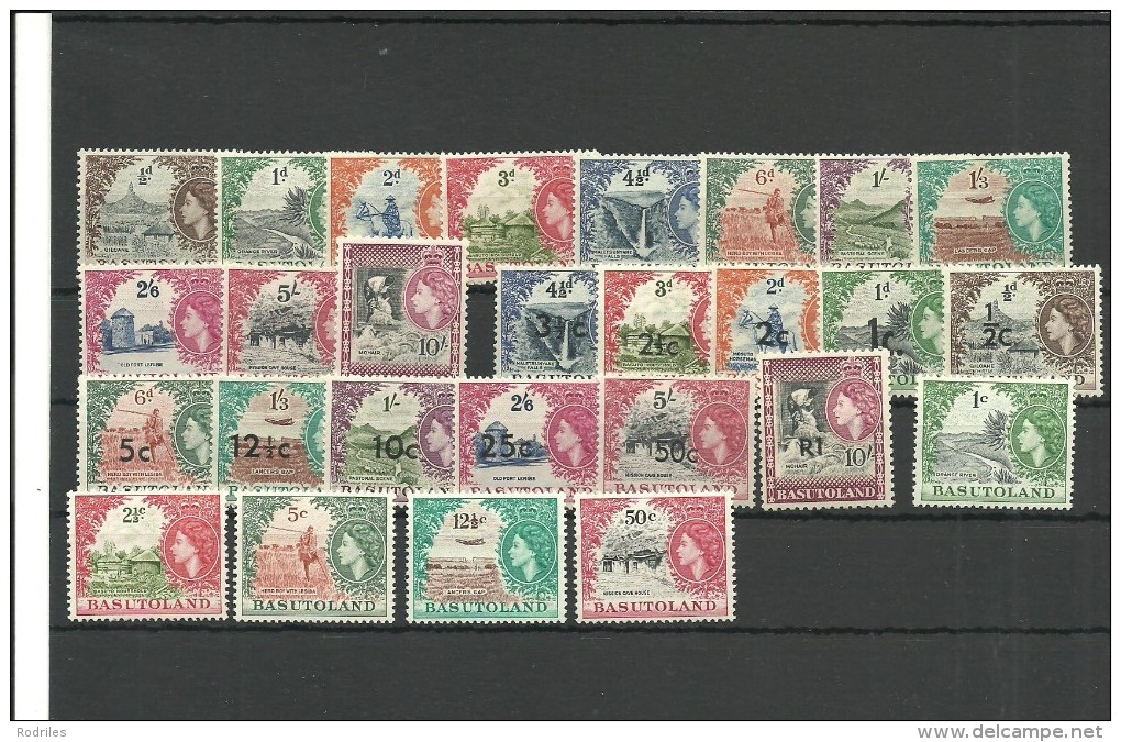 Basutolandia. Series 46/56*.-61/71*.-86/90*. Valor 165 Euros - 1933-1964 Colonia Británica