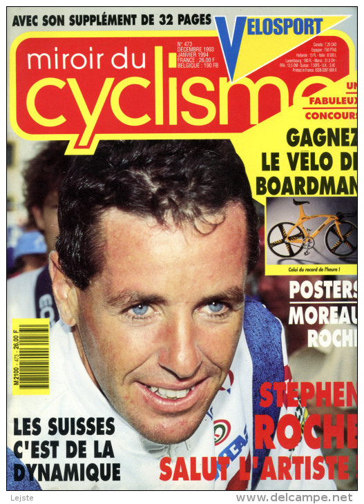 Miroir Du Cyclisme - No 473 Décembre 1993 - Stephen Roche - Cyclisme Suisse - Ciclismo