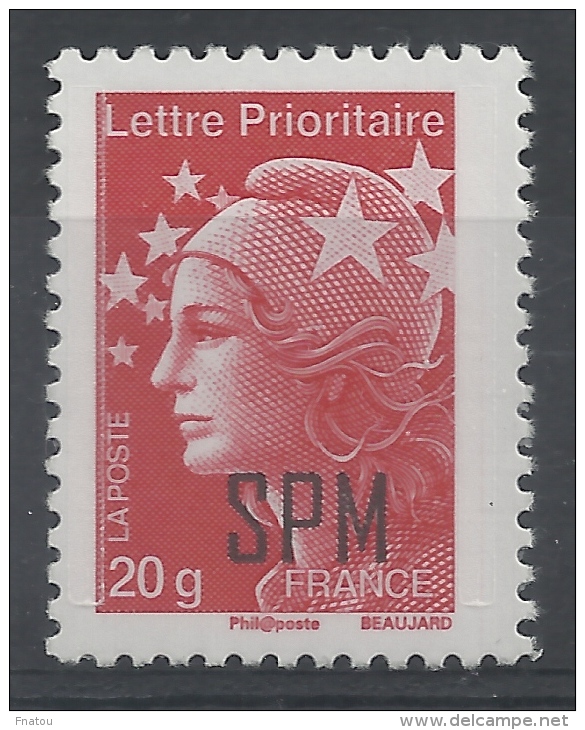 Saint Pierre And Miquelon, Marianne And Europe, Lettre Prioriaire 20g, 2012, MNH VF - Nuevos