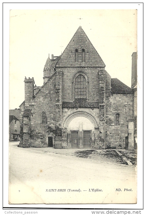 Cp, 89, Saint-Bris, L'Eglise - Saint Bris Le Vineux