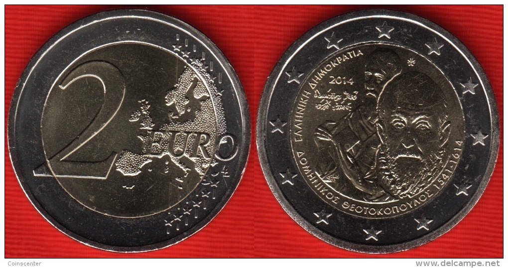 Greece 2 Euro 2014 "Death Of El Greco" BiMetallic UNC - Grèce