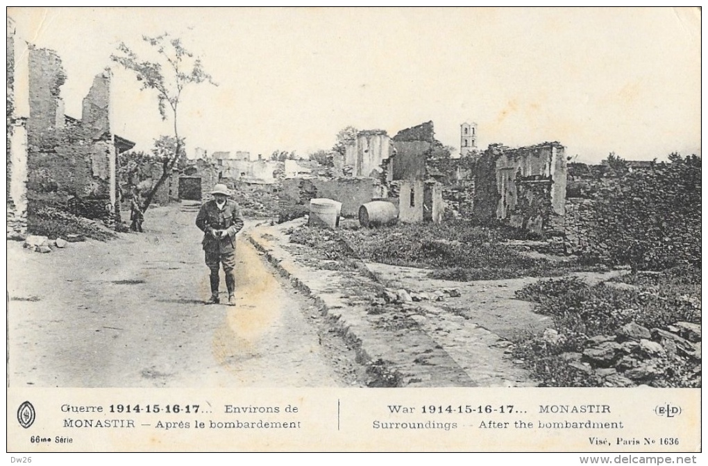 Guerre 1914-15-16-17... Environs De Monastir Après Le Bombardement - Carte E.L.D - Guerre 1914-18