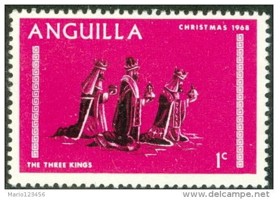 ANGUILLA, TERRITORIO BRITANNICO, BRITISH TERRITORY, NATALE, CHRISTMAS, 1968, USATO, Mi 44, Scott 44, YT 28 - Anguilla (1968-...)